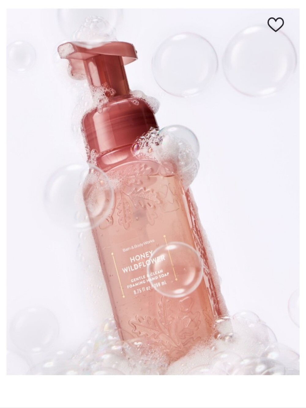 🆕Bath & Body Works Honey Wildflower Foaming Hand Soap - Rose Pink🆕